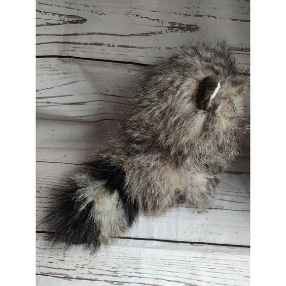 Aurora Soft Fluffy Plush Raccoon Baby Woodland Stuffed Animal Doll 9” Toy - Picture 3 of 9